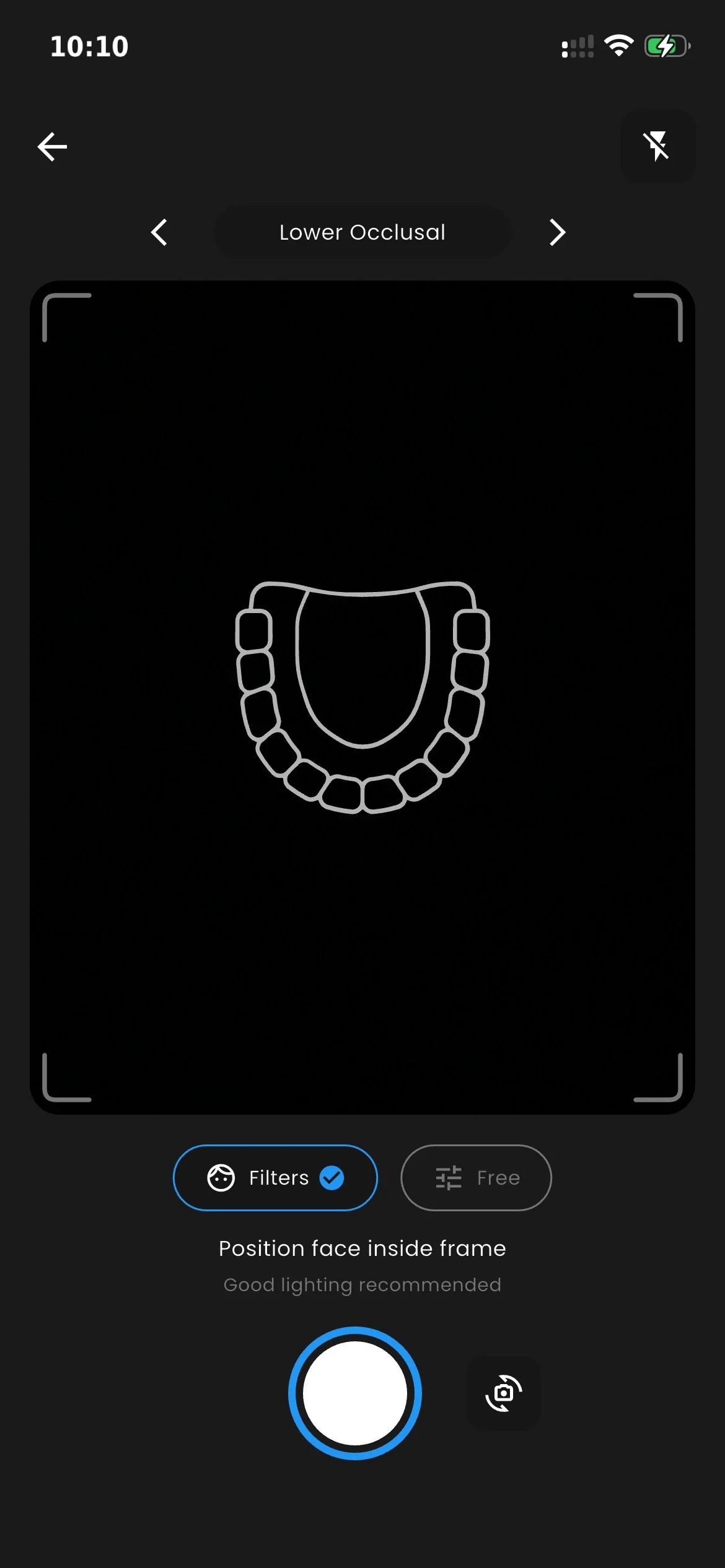 Lower occlusal dental photo